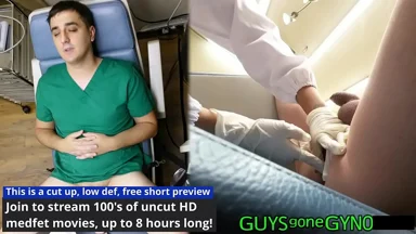 Bác sĩ Canada lật kịch bản khám bệnh với Bác sĩ Channy Crossfire, cuối cùng khám lồn bác sĩ của anh ta tại GuysGoneGyno - Reup